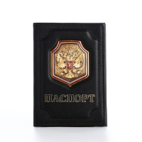 Обложка для паспорта, цвет чёрный