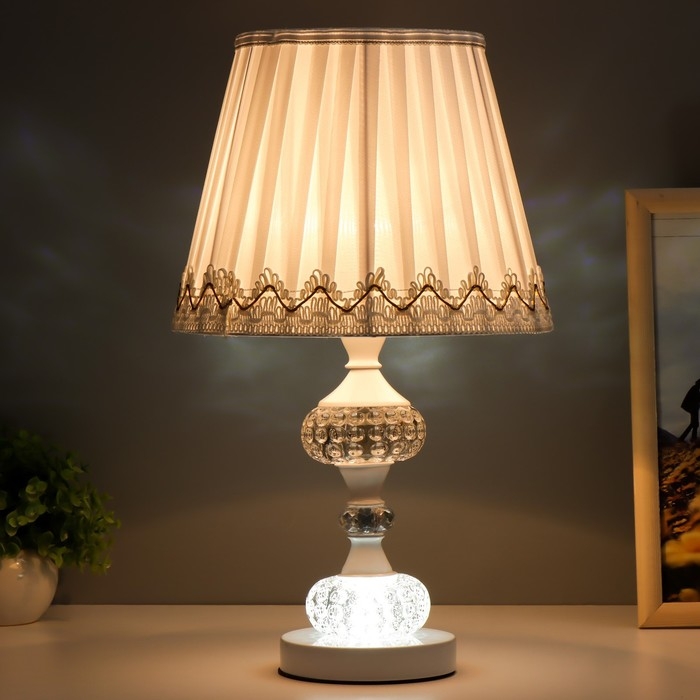 Лампа настольная "Калиопа" Е27 40Вт белый 45х25,5х25,5 см