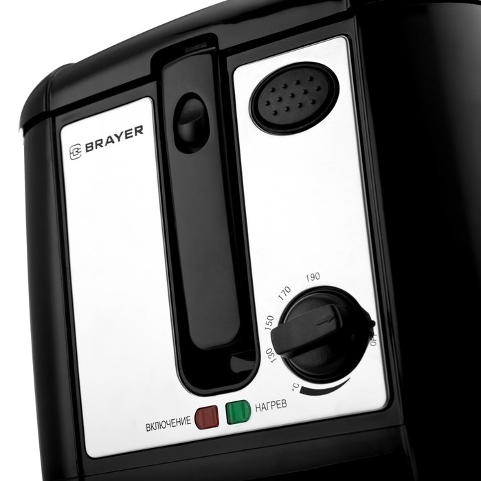 Фритюрница BRAYER 2832BR-BK, 1800 Вт, 2,5 л, 130-190 °C, чёрная Фритюрница BRAYER 2832BR-BK, 1800 Вт, 2,5 л, 130-190 °C, чёрная