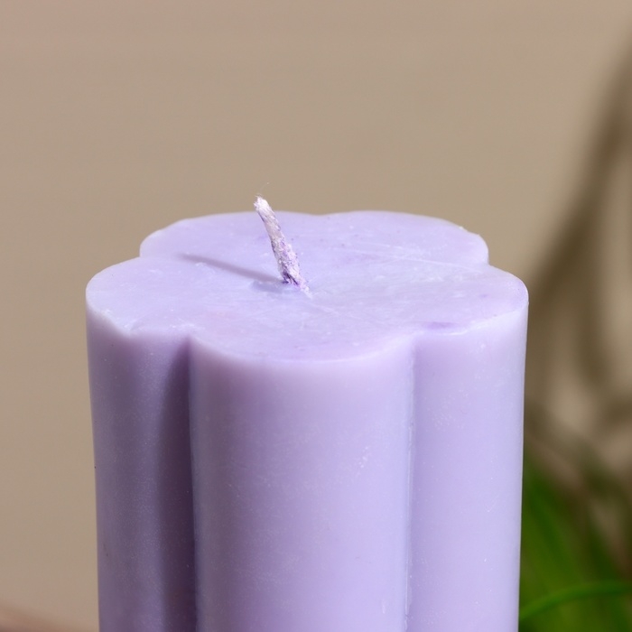 Свеча  Свеча "Цветок" 6х6х12 см, соевый воск МИКС