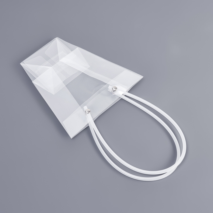 Сумка для цветов прозрачная влагостойкая, 16x8-8x8-16см