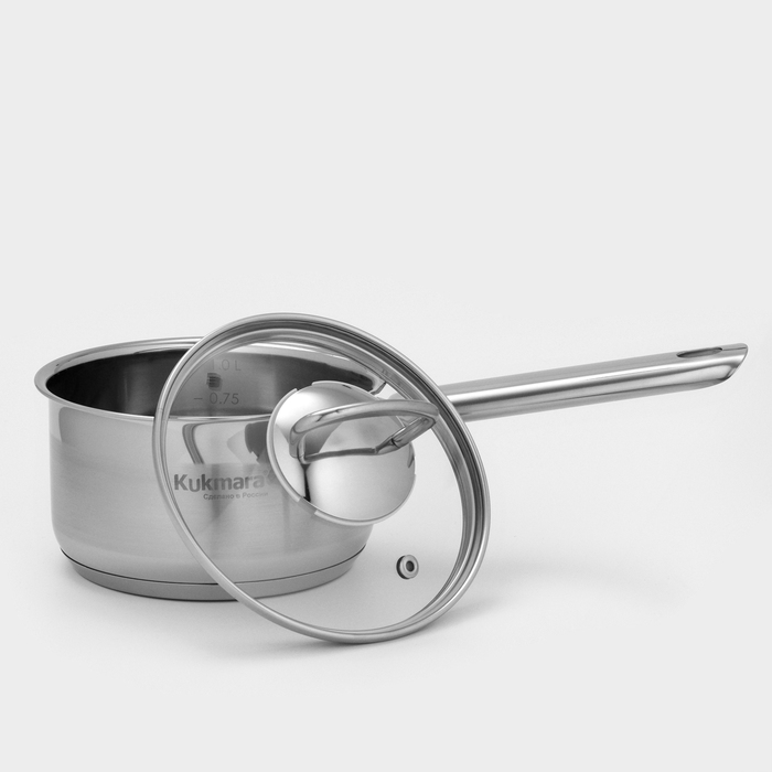 Ковш ORION, 1 л, d=14 см, стеклянная крышка, капусльное дно, индукция Ковш ORION, 1 л, d=14 см, стеклянная крышка, капусльное дно, индукция