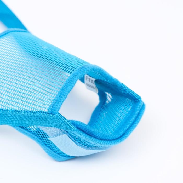 Намордник сетчатый с двойной фиксацией, размер L (длина по носу 6 см, обхват морды 25 см), голубой Намордник сетчатый с двойной фиксацией, размер L (длина по носу 6 см, обхват морды 25 см), голубой