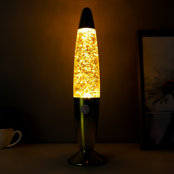 Светильник Светильник "Золотая ракета" лава, блёстки, Е14 h=35см RISALUX