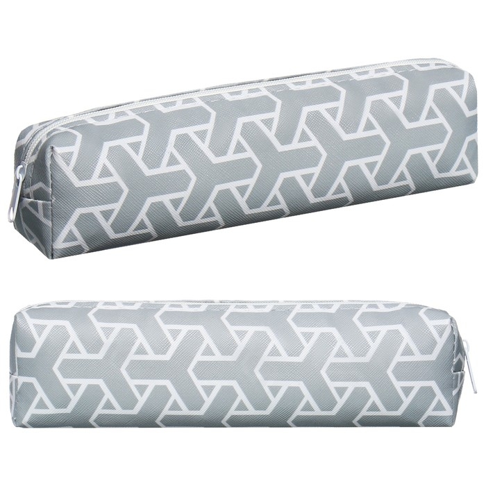 Пенал школьный на молнии Пенал школьный на молнии "Графика" Calligrata, серый