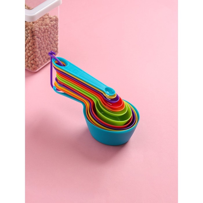 Набор мерных ложек Доляна «Заряд», 12 шт, 22×8×1,5 см, цвет МИКС Набор мерных ложек Доляна «Заряд», 12 шт, 22×8×1,5 см, цвет МИКС