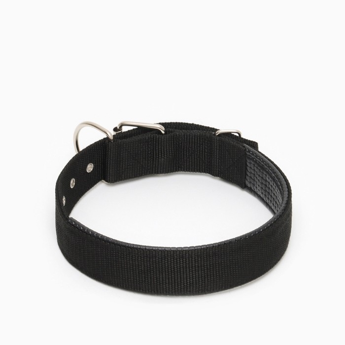 Ошейник Ошейник "Комфорт" комбинированный, 70 х 4 см, ОШ 51-61 см, чёрный