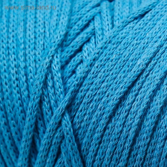 Пряжа  Пряжа "Macrame Cotton" 20% полиэстер, 80% хлопок 225м/250гр (763 лазурный)