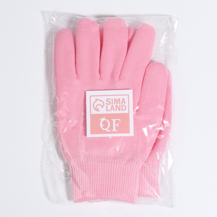 Перчатки гелевые, увлажняющие, one size, в пакете, цвет розовый Перчатки гелевые, увлажняющие, one size, в пакете, цвет розовый