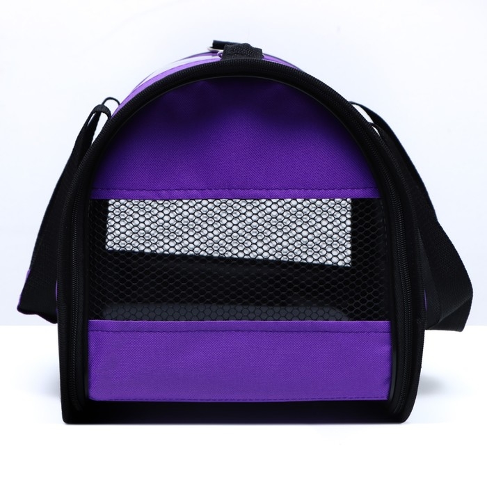 Сумка-переноска с окном  Сумка-переноска с окном "Панорамная", 40 х 25 х 27 см, фиолетовая