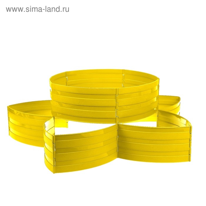 Клумба пластиковая, 15 × 540 см, 18 секций, жёлтая, «Конструктор» Клумба пластиковая, 15 × 540 см, 18 секций, жёлтая, «Конструктор»