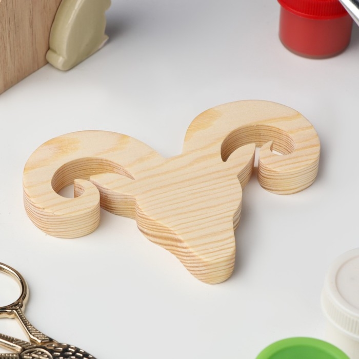 Заготовка для творчества Заготовка для творчества "Головы барашка", 11,2 х 7,8 х 1,2см