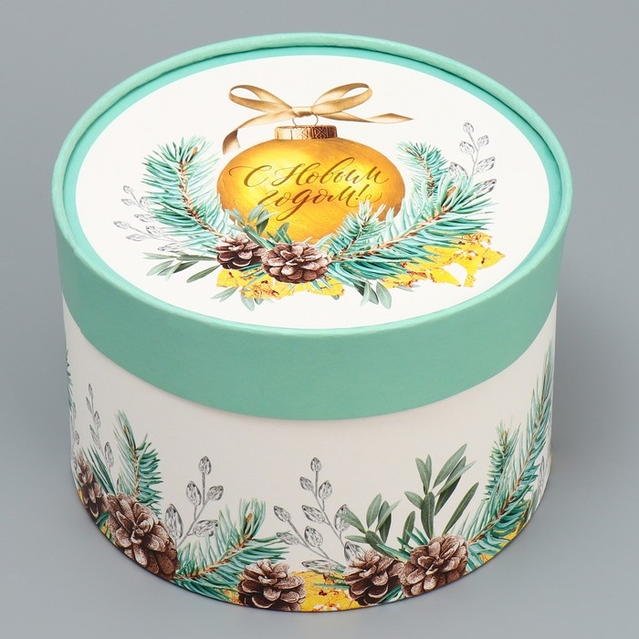 Набор шляпных коробок 3 в 1 «Золото», 16 х 10, 14 х 9, 13 х 8.5 см, Новый год Набор шляпных коробок 3 в 1 «Золото», 16 х 10, 14 х 9, 13 х 8.5 см, Новый год