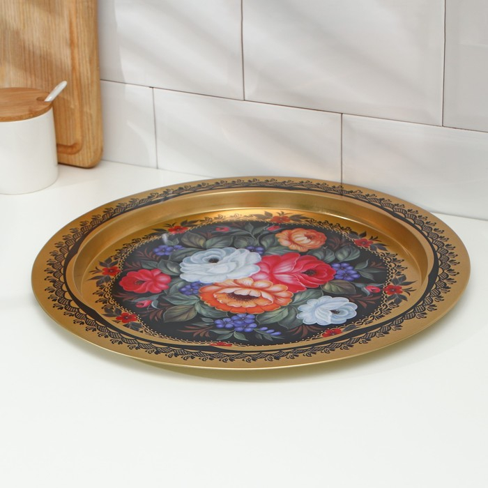 Поднос «Микс», d=38 см, цвет и рисунок МИКС Поднос «Микс», d=38 см, цвет и рисунок МИКС