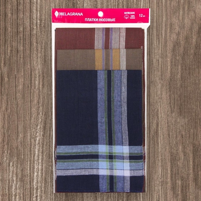 Набор мужских носовых платков 45447D-1721 38х38см 12шт жаккард сатин 81г/м, хл100% Набор мужских носовых платков 45447D-1721 38х38см 12шт жаккард сатин 81г/м, хл100%
