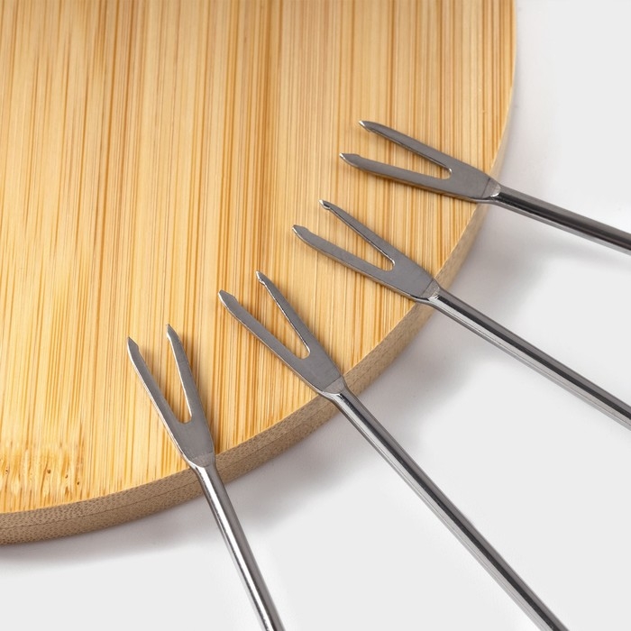 Набор для фондю керамический BellaTenero, 5 предметов: чаша 350 мл, 4 шпажки, цвет белый Набор для фондю керамический BellaTenero, 5 предметов: чаша 350 мл, 4 шпажки, цвет белый