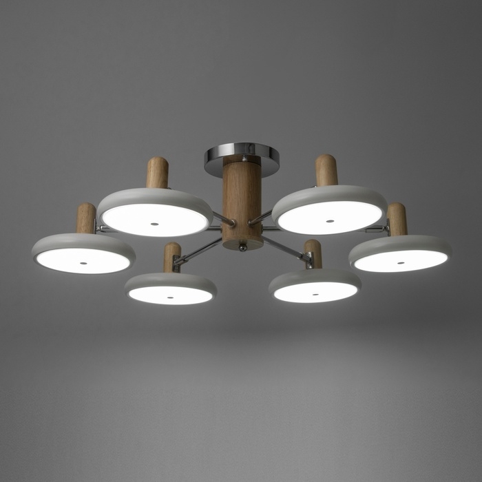 Люстра Люстра "Джулия" 6хLED 144Вт 3000-6000К бело-хромовый 80х80х22 см