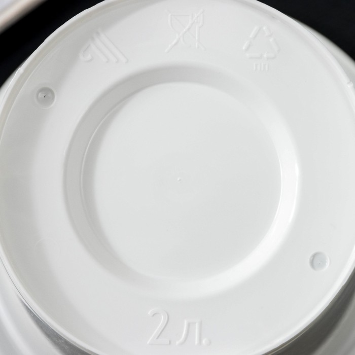 Горшок для цветов с поддоном «Эконом», 2 л, пластиковый, цвет белый Горшок для цветов с поддоном «Эконом», 2 л, пластиковый, цвет белый