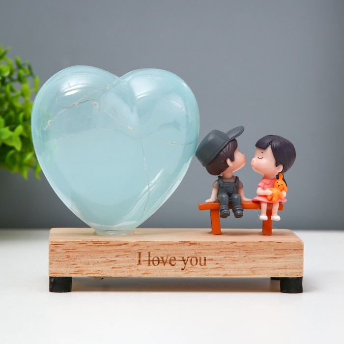 Ночник Ночник "Влюблённые" LED от батареек 3хLR44 МИКС 14х12х7 см RISALUX