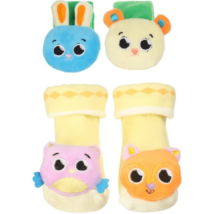 Подарочный набор «Погремушки на ручки и ножки: Зверята», 4 шт, Крошка Я Подарочный набор «Погремушки на ручки и ножки: Зверята», 4 шт, Крошка Я