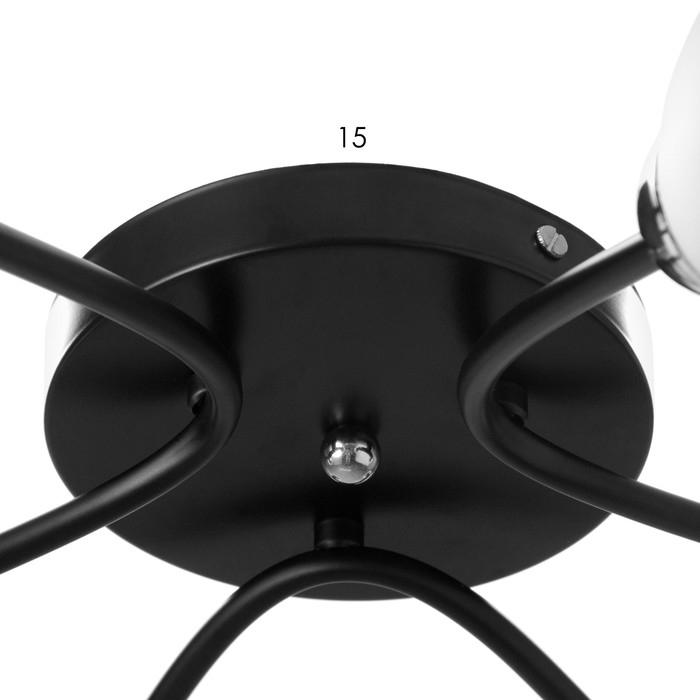 Люстра Люстра "Барра" 6х60Вт E14 черный-хром 74х74х19 см.