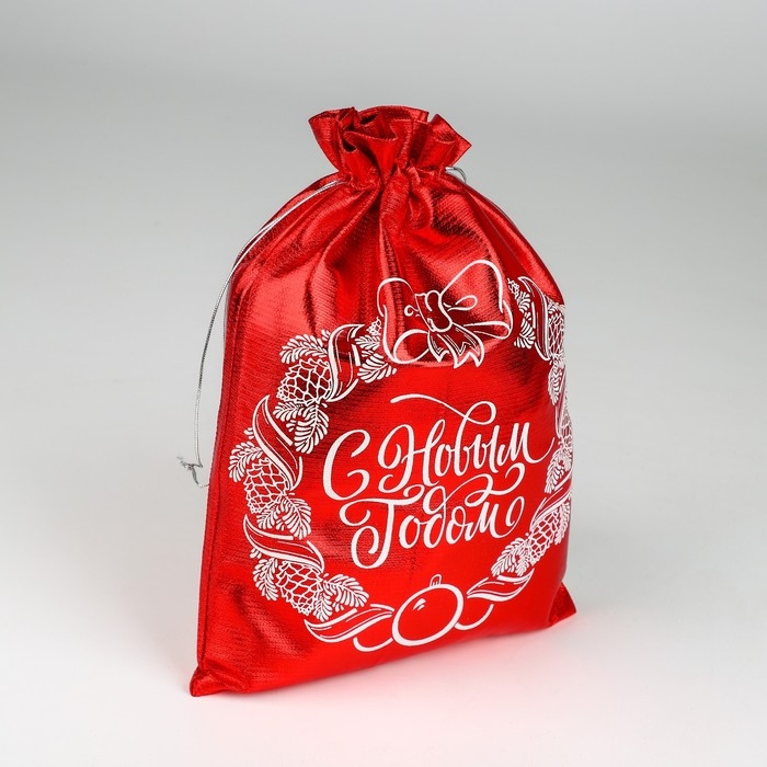 Мешочек подарочный парча «Вера в чудеса», 20 х 30 см +/- 1.5 см, Новый год Мешочек подарочный парча «Вера в чудеса», 20 х 30 см +/- 1.5 см, Новый год