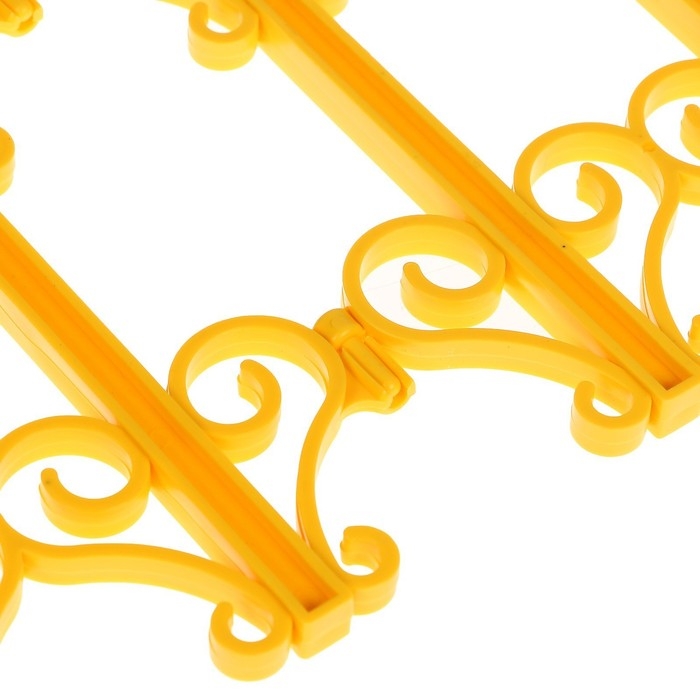 Ограждение декоративное, 25 × 180 см, 5 секций, пластик, жёлтое, «Классика» Ограждение декоративное, 25 × 180 см, 5 секций, пластик, жёлтое, «Классика»