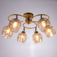 Люстра "Нова" 6x60Вт E27 шампань 68х68х26 см BayerLux