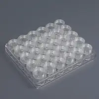 Органайзер для хранения мелочей, 30 баночек, d=2.6&times;2.8 см, 16.5&times;13.5&times;3.5 см, прозрачный