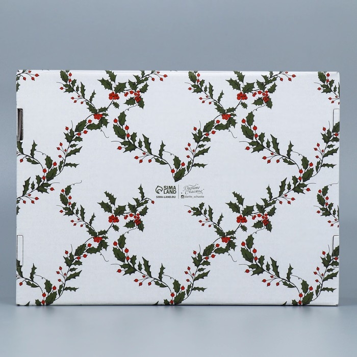 Коробка подарочная новогодняя складная «Ретро почта», 30,7 х 22 х 9,5 см, Новый год Коробка подарочная новогодняя складная «Ретро почта», 30,7 х 22 х 9,5 см, Новый год