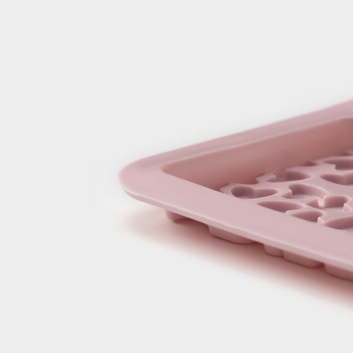 Форма для шоколада Доляна «Шоколадное ассорти», силикон, 20×15 см, 9 ячеек, цвет розовый Форма для шоколада Доляна «Шоколадное ассорти», силикон, 20×15 см, 9 ячеек, цвет розовый