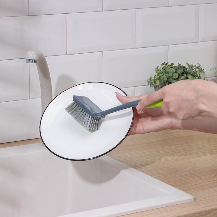 Щётка для посуды Доляна Green day, прямоугольная, 28 см Щётка для посуды Доляна Green day, прямоугольная, 28 см