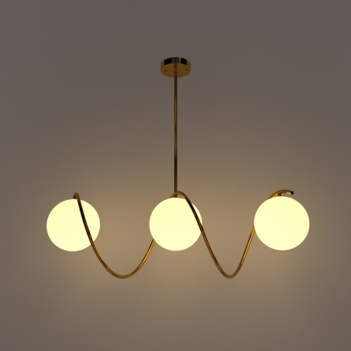 Люстра "Спираль" 3х40Вт E27 золото 20х80х90 см BayerLux