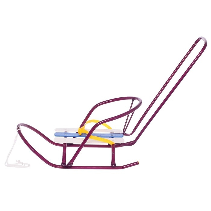 Кукольные санки с толкателем, цвет амарантовый Кукольные санки с толкателем, цвет амарантовый