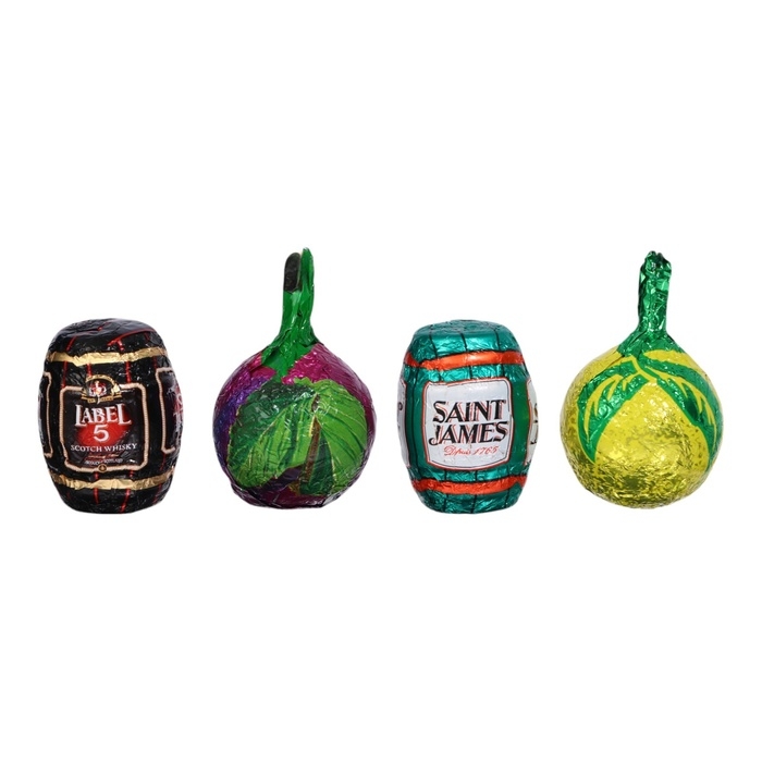 Новый год. Шоколад фигурный ALCOOLS DU MONDE, с алкогольной начинкой, ассорти, 10 г Новый год. Шоколад фигурный ALCOOLS DU MONDE, с алкогольной начинкой, ассорти, 10 г