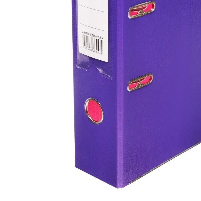 Папка-регистратор А4, 75 мм, Lamark, ПВХ, двухстороннее покрытие, металлическая окантовка, карман на корешок, собранная, фиолетовый/розовый Папка-регистратор А4, 75 мм, Lamark, ПВХ, двухстороннее покрытие, металлическая окантовка, карман на корешок, собранная, фиолетовый/розовый