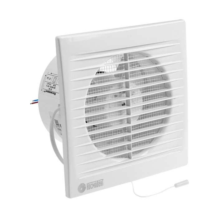 Вентилятор вытяжной Вентилятор вытяжной "КосмоВент" В125ВК, d=125 мм, 12 Вт, 40 дБ, 188 м³/ч, с выключателем