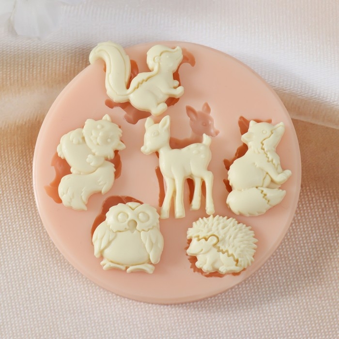 Молд силикон Молд силикон "Лесные животные" 1,9х2х0,4 2,5х2,8х0,4 2х1,5х0,4 2,7х1,7х0,4 3х2х0,4