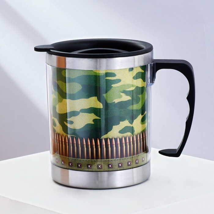 Термокружка «23 февраля», с крышкой, 400 мл Термокружка «23 февраля», с крышкой, 400 мл