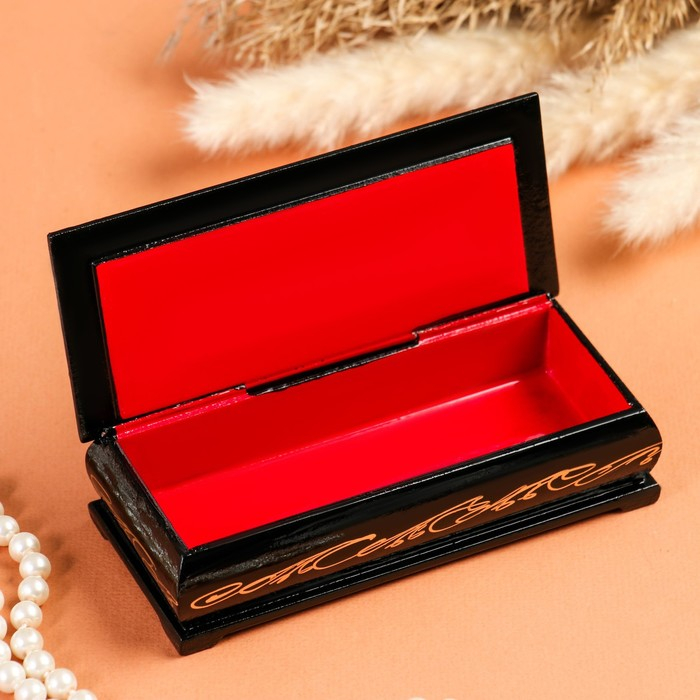 Шкатулка «Цветы в корзинке», 14×6 см, лаковая миниатюра Шкатулка «Цветы в корзинке», 14×6 см, лаковая миниатюра