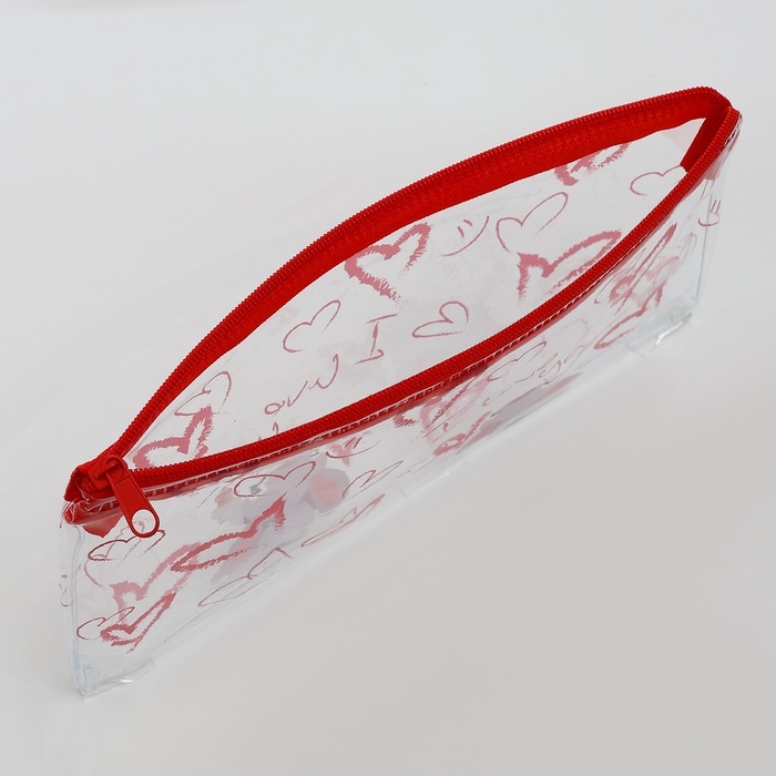 Косметичка-пенал на молнии, цвет прозрачный Косметичка-пенал на молнии, цвет прозрачный