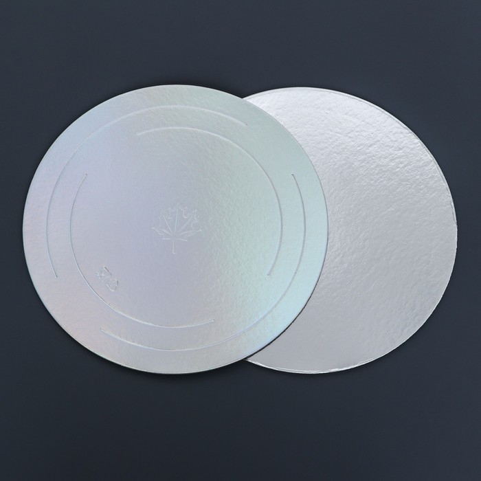 Подложка усиленная, 26 см, серебро-перламутр, 3,2 мм Подложка усиленная, 26 см, серебро-перламутр, 3,2 мм