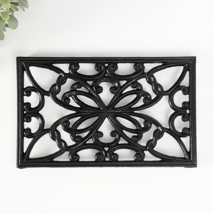 Сувенир чугун подставка Сувенир чугун подставка"Узор. Крылья бабочки" 13,5х25,5х1,5 см