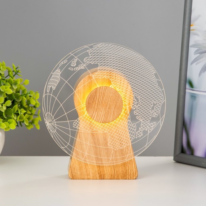 Светильник сенсорный  Светильник сенсорный "Глобус" LED крутится 6Вт USB 15х4х16 см RISALUX