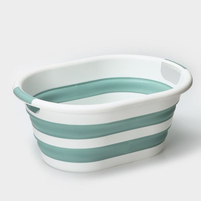 Таз складной «Флекс», 25 л, 54×38.5×7 см, цвет морская волна Таз складной «Флекс», 25 л, 54×38.5×7 см, цвет морская волна
