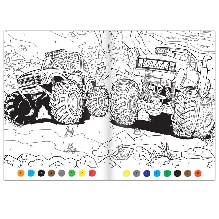 Раскраска по номерам «Мегатачки», 16 стр., формат А4 Раскраска по номерам «Мегатачки», 16 стр., формат А4