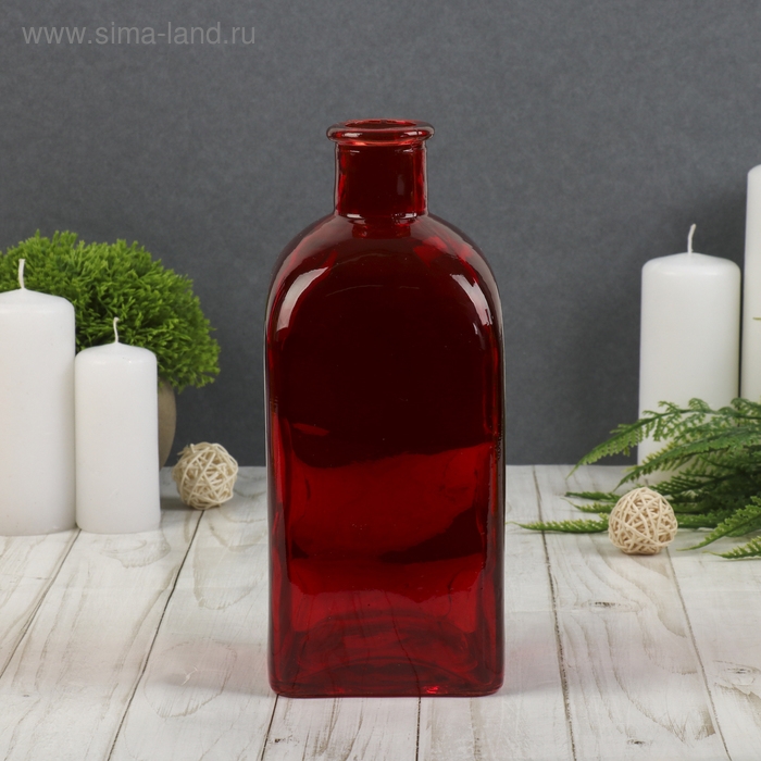 Ваза  Ваза "Цитадель Штоф" рубин глянц. d=2.5см, H=22см. V=1.1л