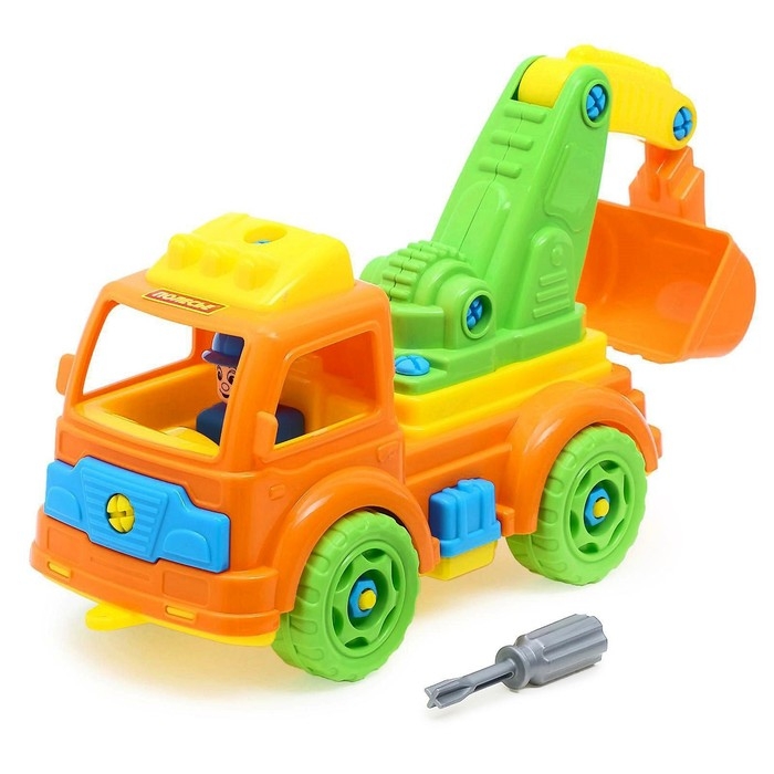 Автомобиль-конструктор «Экскаватор», 34 детали Автомобиль-конструктор «Экскаватор», 34 детали