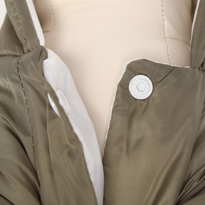 Комбинезон с подкладом "Дракоша", размер L (ДС 35, ОГ 45 см, вес 8-10 кг), хаки