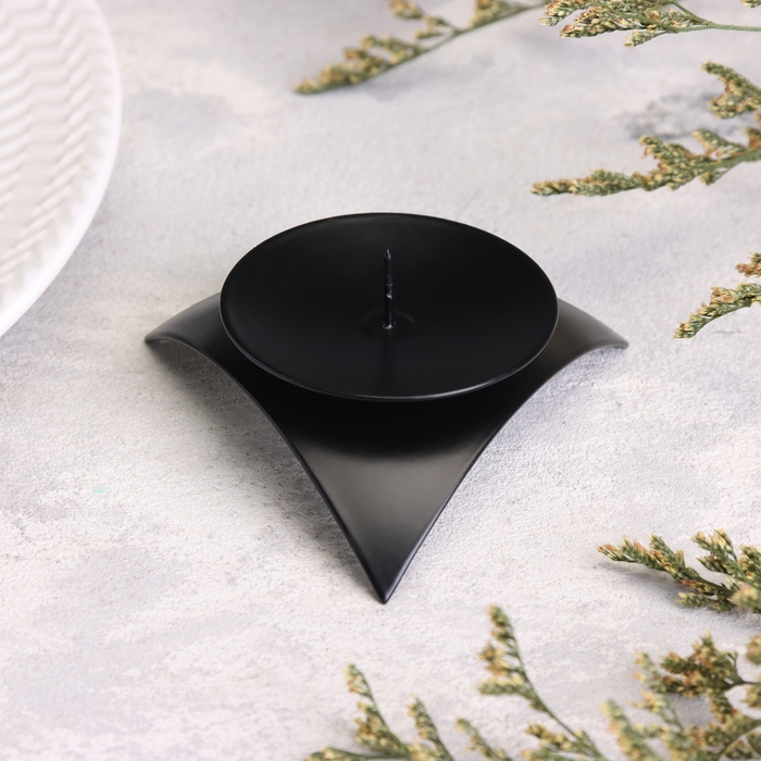 Подсвечник  Подсвечник "Звездочка" металл на 1 свечу, 9х3,5 см, черный